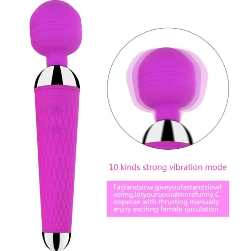 USB Muti-speed Magic Charging Wand AV Vibrator Sex Toys For Woman Clitoris Stimulator G Spot Vibrating Dil