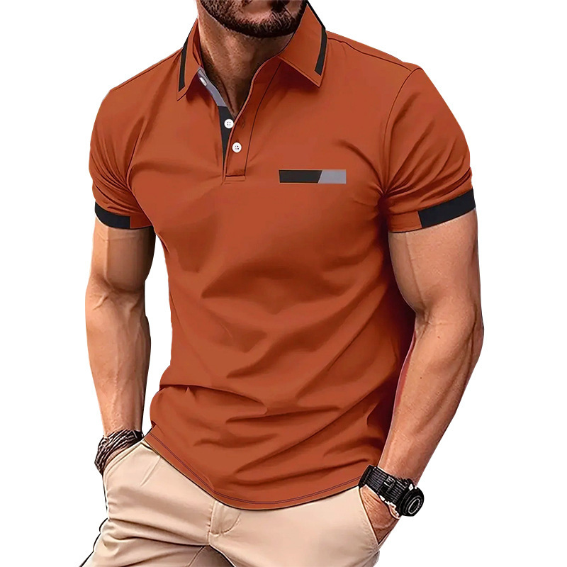 Men's Polos Men Summer Short Sleeve Fashion Slim Fit Polo Shirt Polyester Quick Drying Business Casual Tops 3D Digital Print
