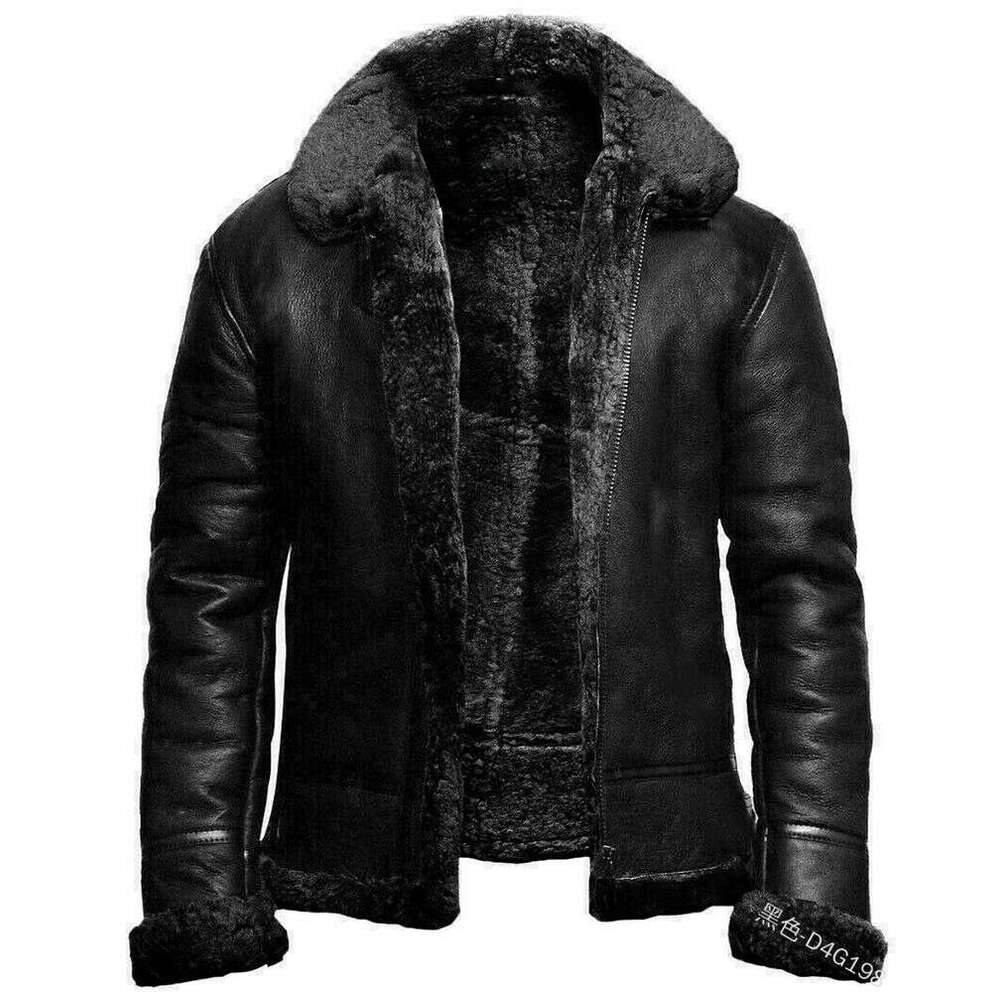 2023 Men's Top One Piece Thickened Fur Jacket
