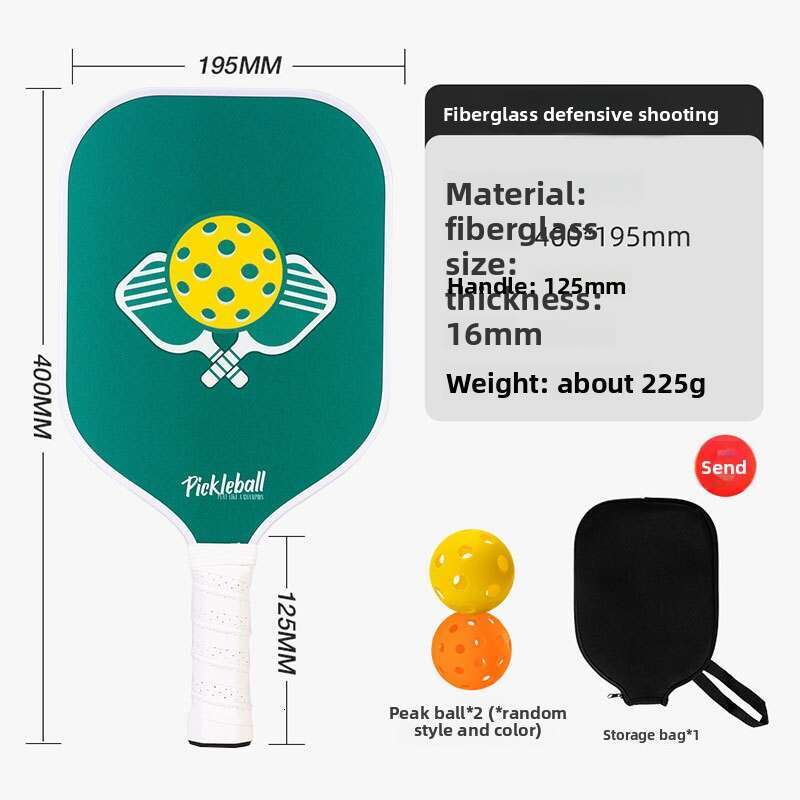 Glass Fiber PP Honeycomb Core Beginner Training Entertainment Competition Pickleball Racket Set