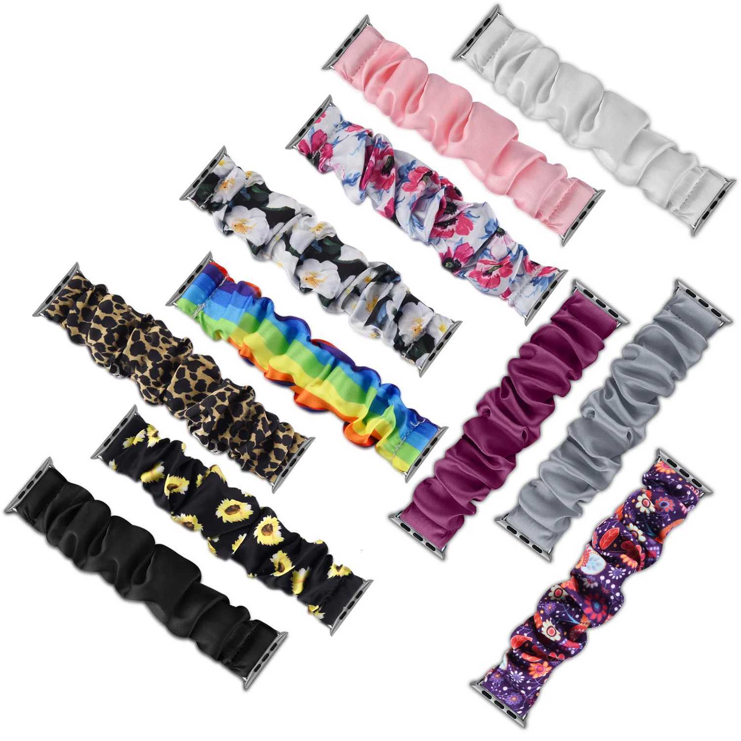 49mm Elastic Scrunchie Strap for Apple Watch Band Series 8 7 SE 6 5 Ultra for iWatch 44mm 40mm 38mm 42mm 41mm 45mm Bracelet Belt W250811