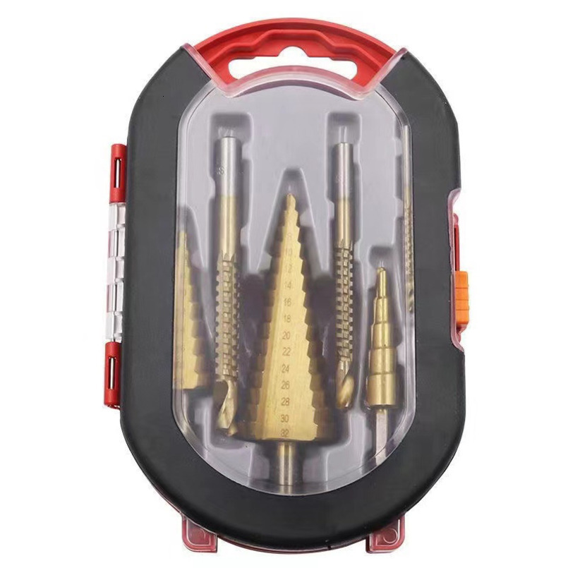 6-Piece Expanding Tower Set, Step Bits, 3 Sawtooth Drill Bits