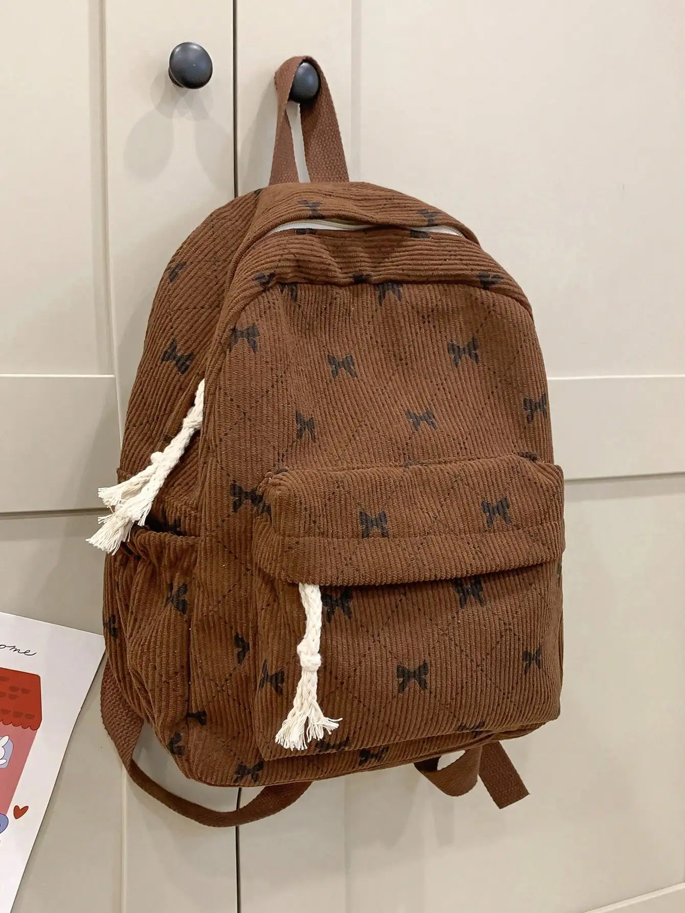 Mini Velvet Backpack for Women Compact Schoolbag Travel Shopping Solid Color Casual Daypack 250811