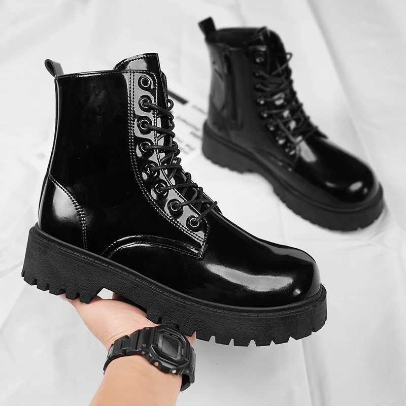 High Top Boots Men Four Seasons Fashionable Soft Soled Sports Leisure Boots Thick Soled Height Increasing Casual High Top Boots W250811