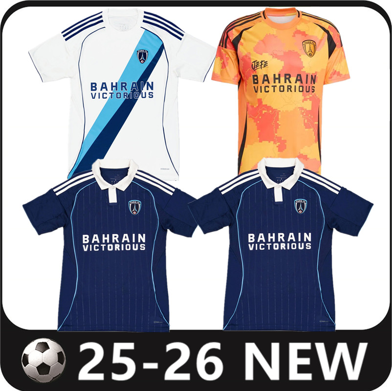 25 26 maillot Paris fc Soccer Jersey 2025 Home Kebbal pembele Simon Hamel Krasso Gory Doucet Camara CAFARO M.LOPEZ 2026 Player men kids kit Football Shirts uniform