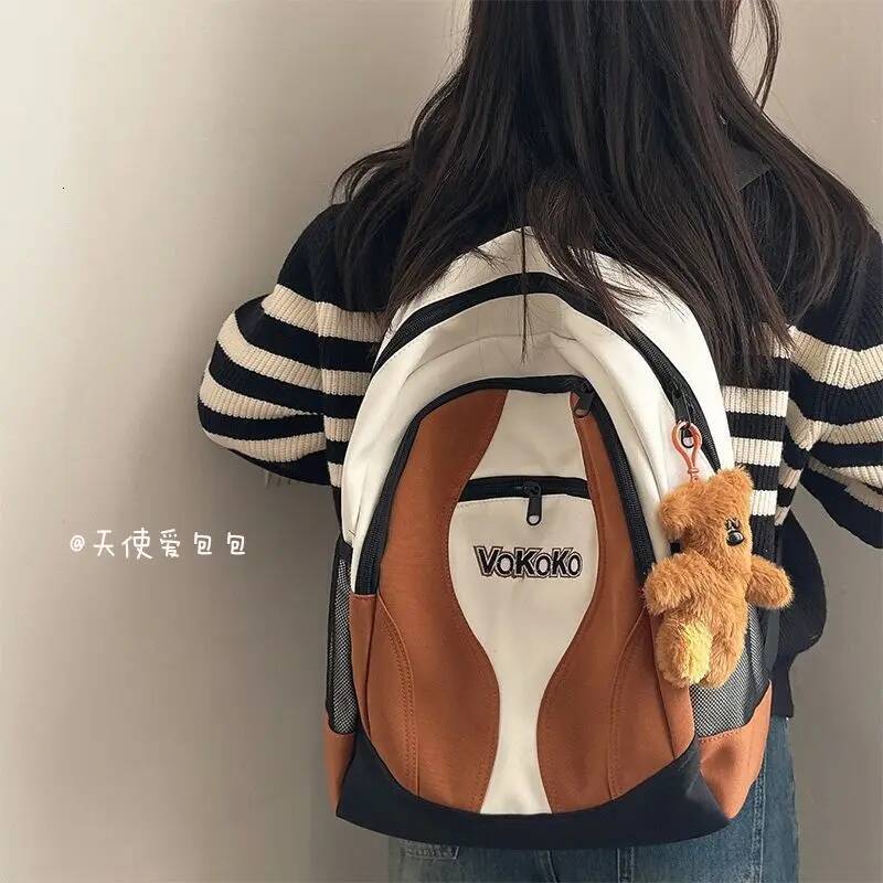 Korean Sweet for Women Nylon Large Capacity Student Campus Backpack Fashion Travel Shoulder Bag Mochilas Para Mujer high-quality
