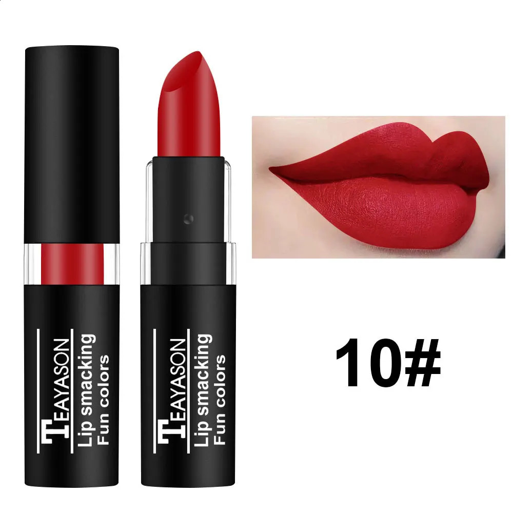 12 Color Lipstick Waterproof Long Lasting Cosmetic Black Blue Purple Green Matte Make Up Lip Gloss Makeup Red Lipstick 250809