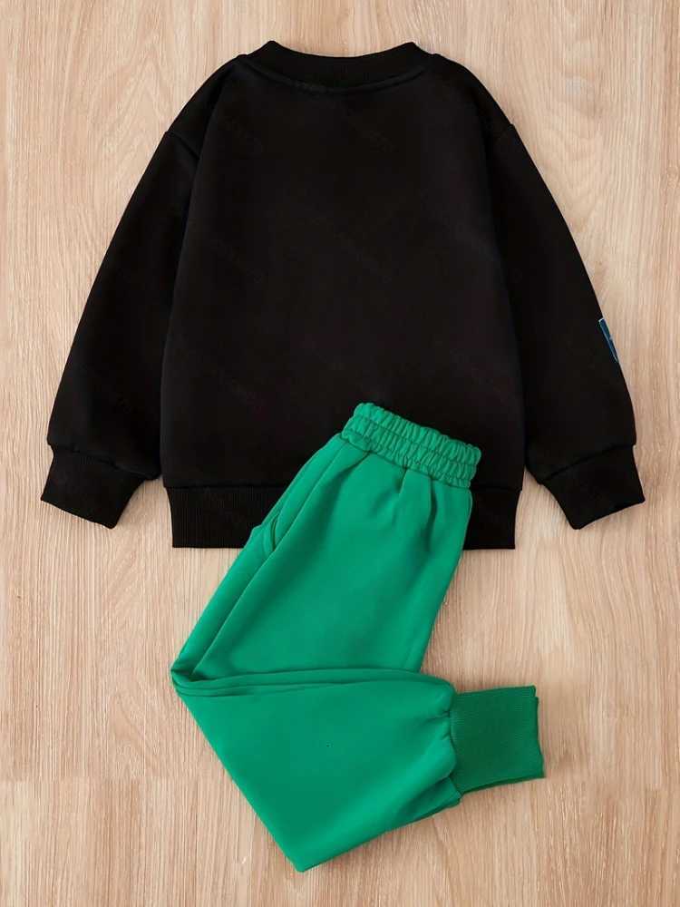 Autumn Children Boy Clothes Set Baby Girls Embroidery Bear Sweatshirts Pullover Top and Pants Suit Teenage Tracksuits Z250811