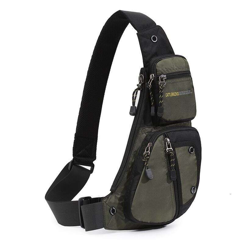 Men's Breast Cross-Border New Outdoor Trend Shoulder Multi-Functional Sports Simple Casual Fashion Messenger Bag