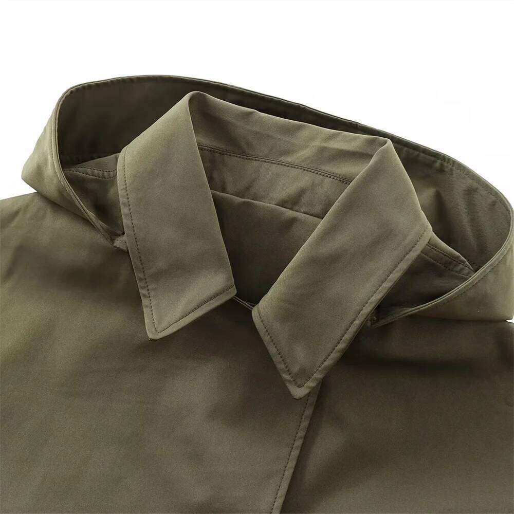 Designer Clothing 2025 2024 RARF Autumn New European And American Style Hooded Long Sleeved Lapel Single Breasted Trench Coat Short Jacket