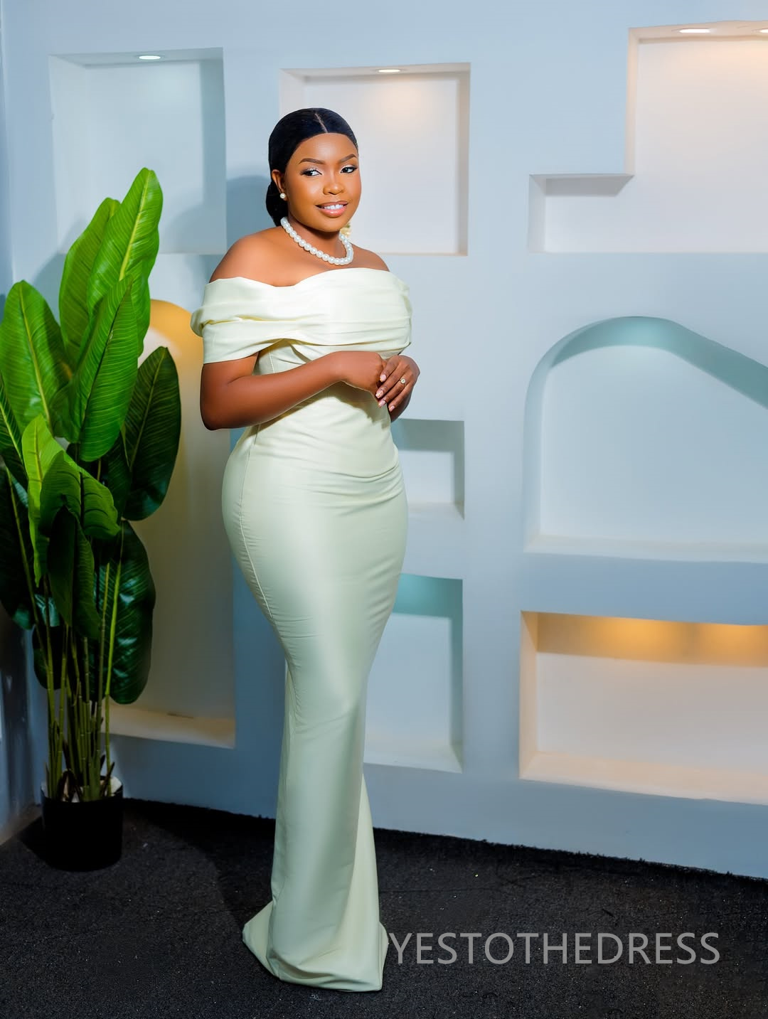 2025 Plus Size Simple Mermaid Wedding Dress Bridal Gowns for Bride Off Shoulder Floor Length Ruffles Wedding Gowns for Marriage D569