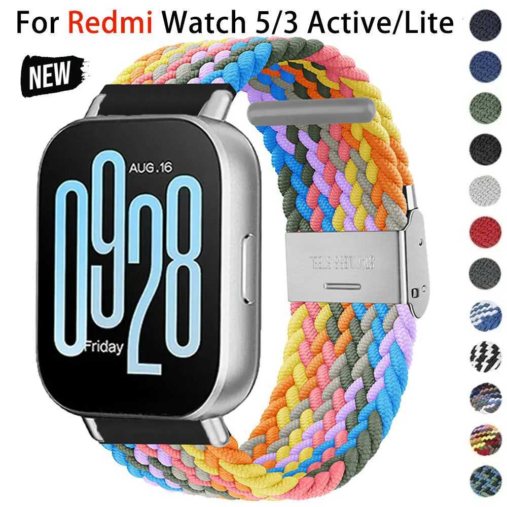 22mm Elastic Braided Strap for Redmi Watch 5/3 Active Watchband Nylon Adjustable Quick Release Bracelet for Redmi Watch 3/5 Lite W250811