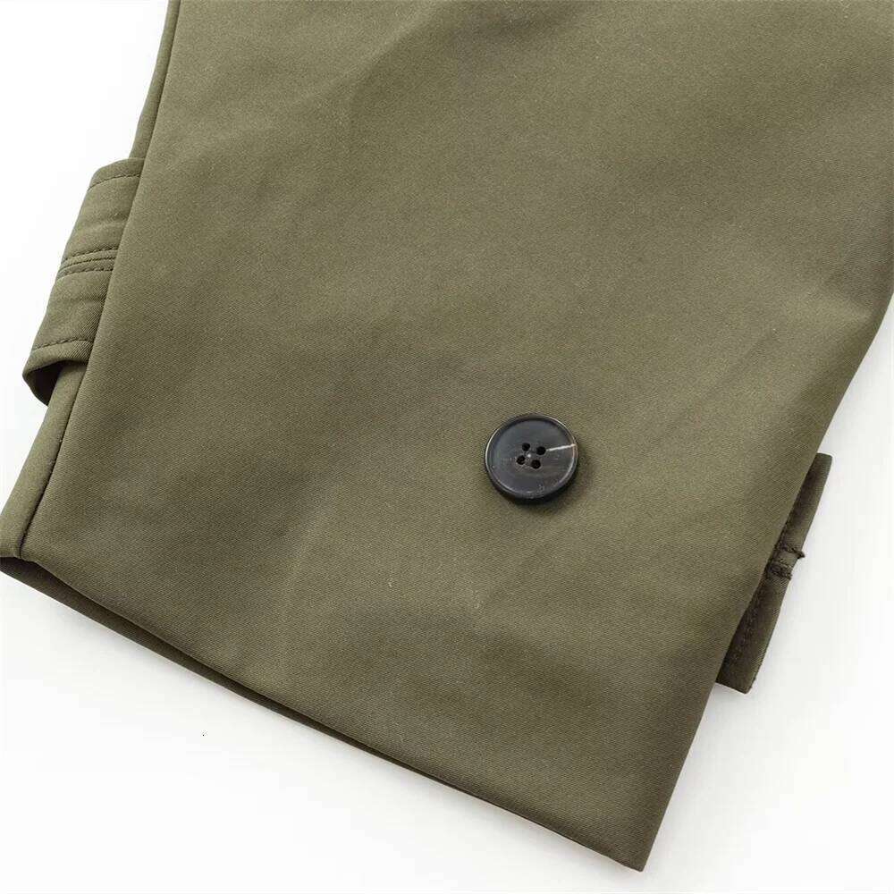 Designer Clothing 2025 2024 RARF Autumn New European And American Style Hooded Long Sleeved Lapel Single Breasted Trench Coat Short Jacket