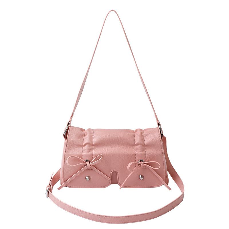Korean Style Ruched Bow Underarm for Women 2025 Summer Fashion Multi-Pocket Versatile Casual Shoulder Crossbody Bag ddmymoon