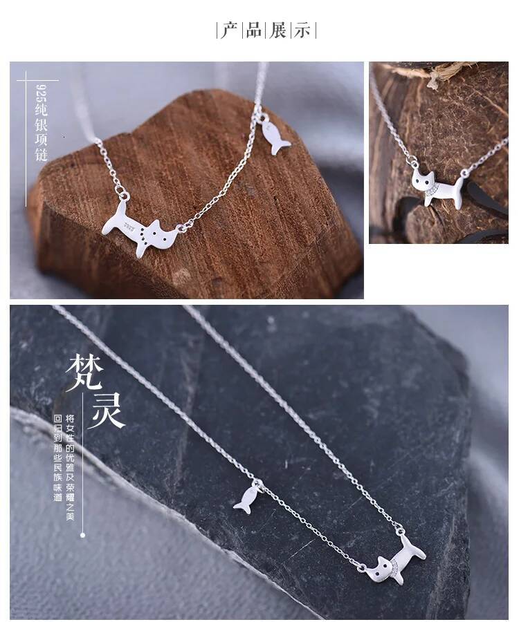 Sterling Sier catfish Necklaces & Pendants For Women High Quality Sterling-sier-jewelry
