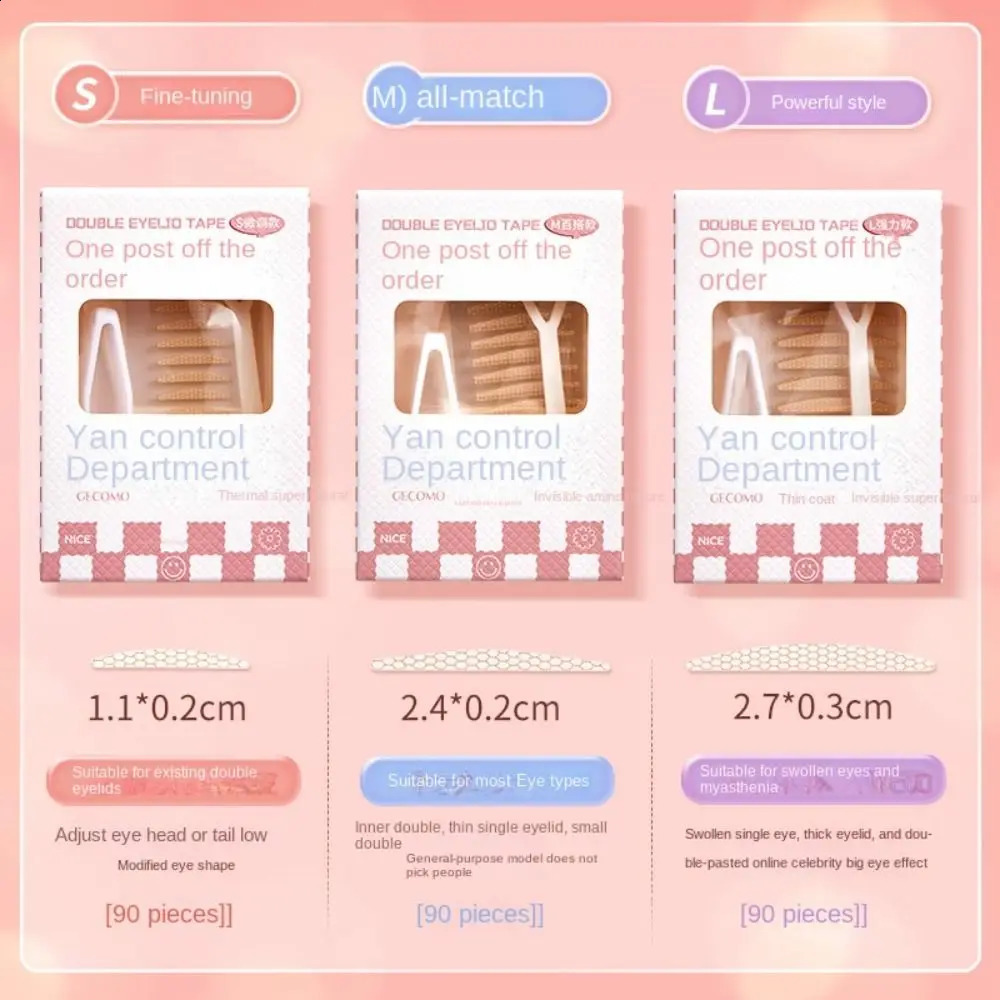 Women Eye Lift Strips Big Eye Lace Eyelid Stickers Invisible Double Eyelid Tape Self-adhesive Fiber Invisible Eye Stickers 250807