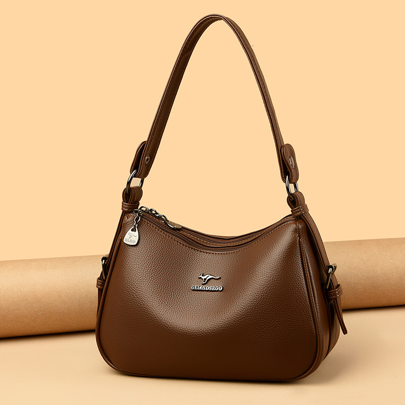 High-end Soft Leather Underarm Women, New Versatile Large Capacity Crossbody Bag for Middle-aged Moms ddmymoon
