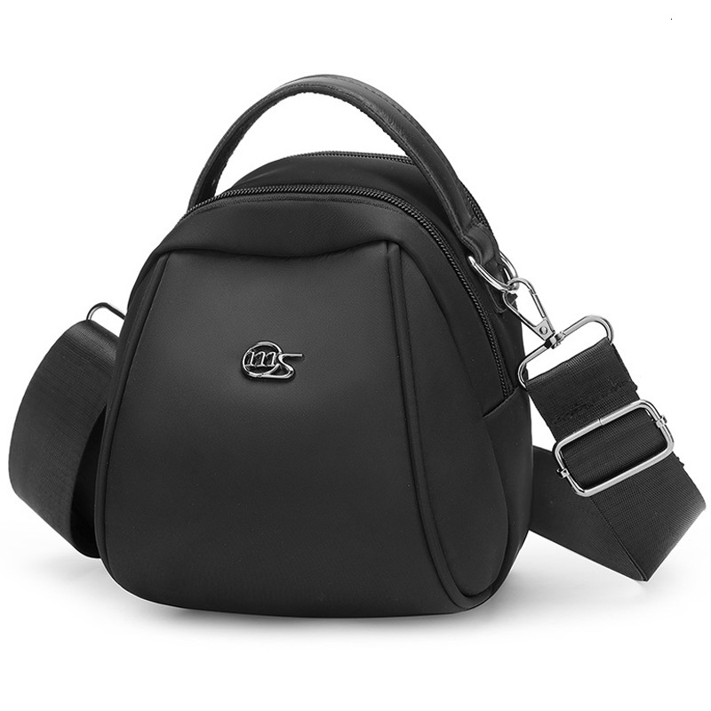 Casual Lightweight Nylon Women's New Simple Double Layer Large Capacity Shoulder Crossbody Shell Bag ddmymoon