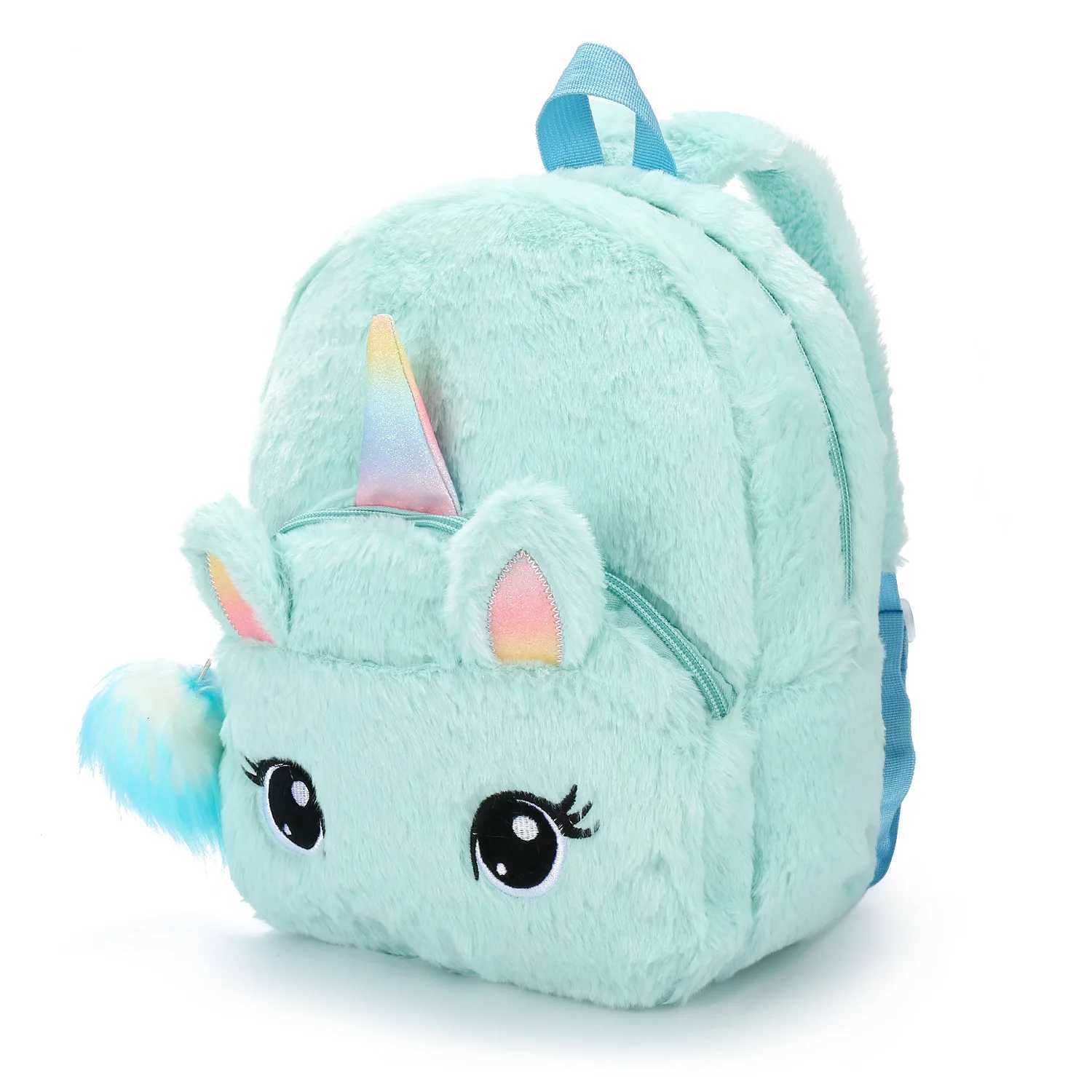 ute Tsartun Unicorn Kids Girl Backpack Fashion Plush Backpack Kindergarten Primary Student Backpack School Bookbag M250811