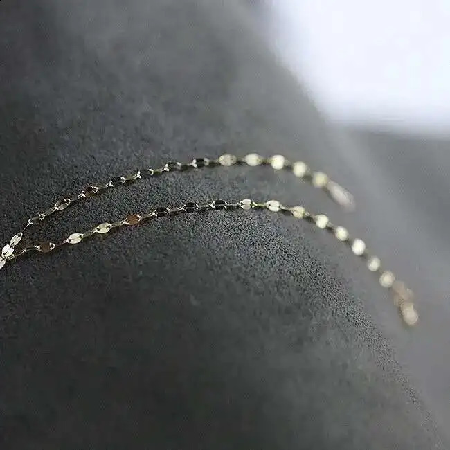 GOLDtutu 14K Gold Bracelet Japanese Exquisite Shining Lips Kiss Word kj279 250807