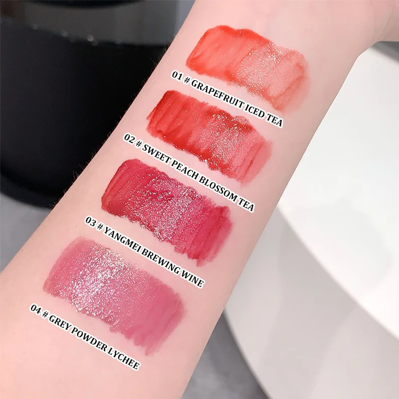 Mirror water gloss lip Dew low saturation glass lip toot lip glaze white mouth red 250809