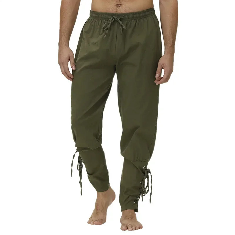 Drawstring Pirate Pant Viking Costume for Men Renaissance Medieval Pants Halloween Adult Cosplay Trendy Streetwear 250729
