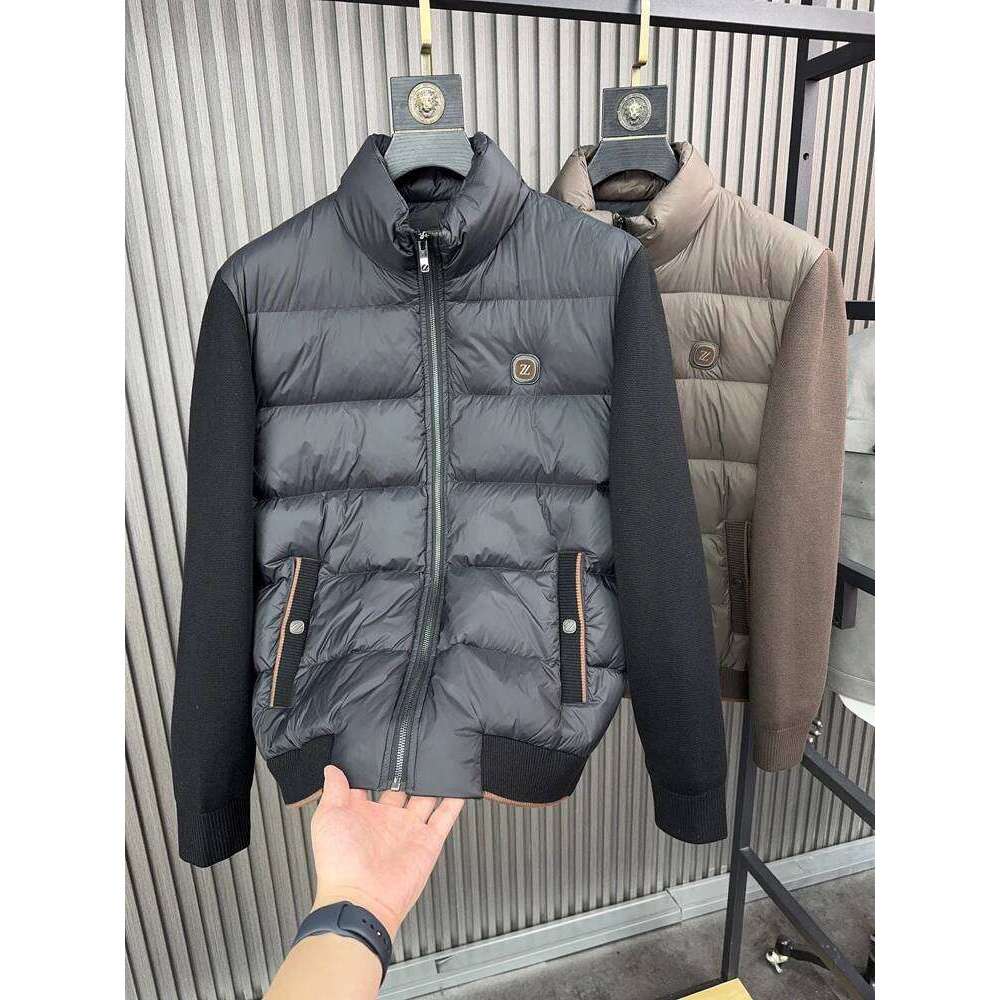 Svip Men's down Jaet .3W+90 White Du Feather Lightweight Warm Casual Stand Collar Faionable Urban Sle Winter Coat