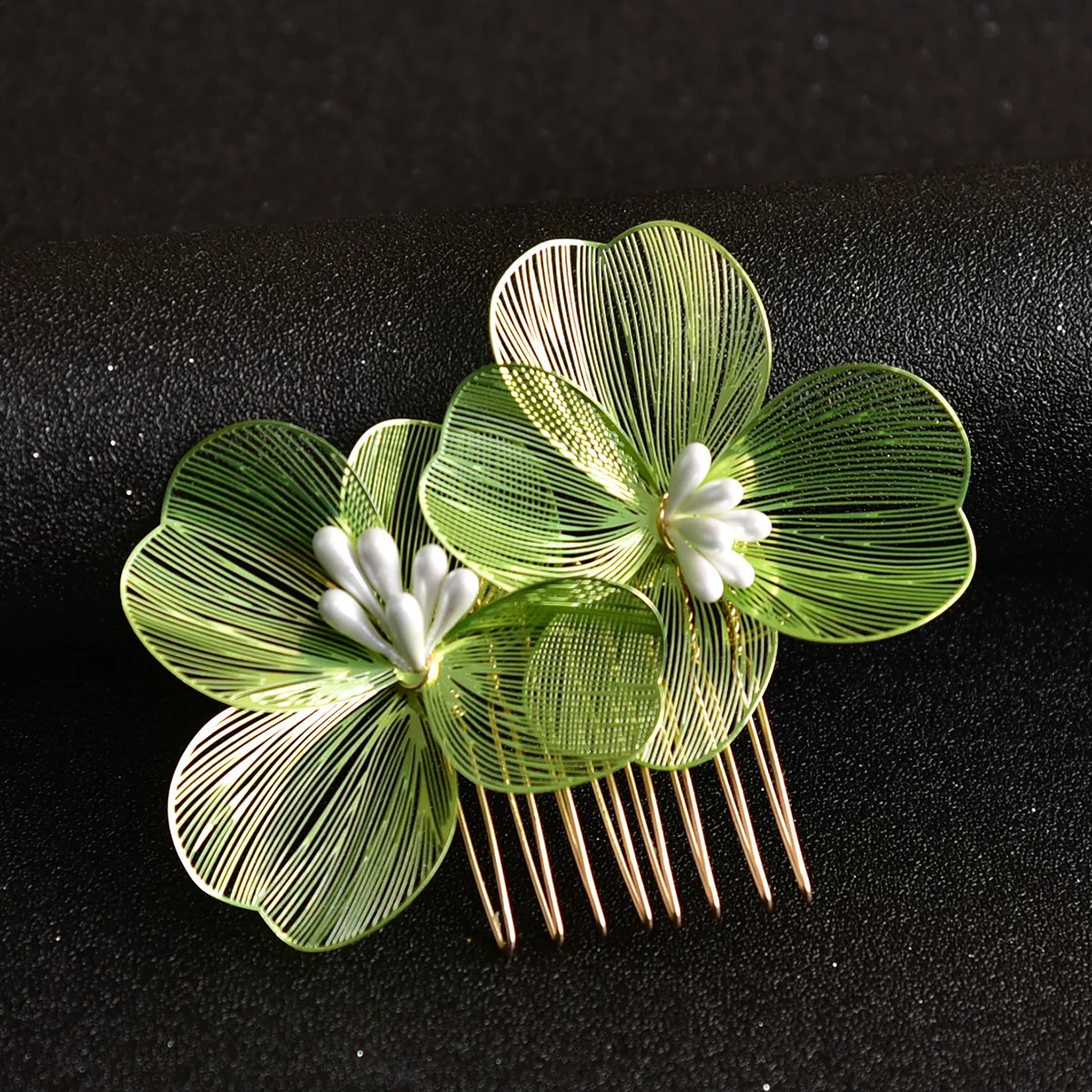 Bride Wedding Hair Combs GoldSilver Color Alloy Flower Hairpin Clips for Women Birthday Party Headpiece Bridesmaid Jewelry 250804