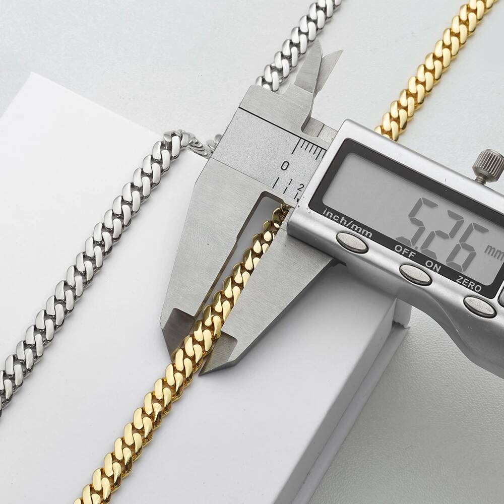 Hip-Hop Style 6/8/10MM Exquisite Monaco Necklace 14K Gold-Plated Thick 925 Silver Cuba Chain VVS Iced Jewelry Mens Necklace