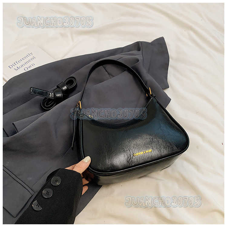 Minimalist Underarm Bag Textured Bag 2024 New Fashion Womens Trendy Shoulder Bag Baguette Dumpling Bag H250809