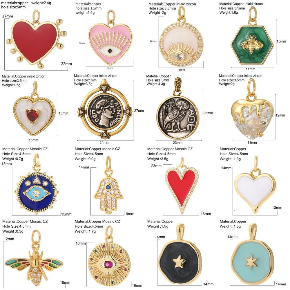 Evil Blue Eye Heart Necklace for Women Cute Gold Star Collars Diy Pendant Stainless Steel Chain High Quality