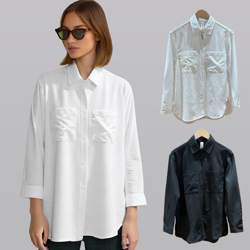 Women Street Shirt Dreamscape Button Down Long Sleeve Outdoor Casual Loose Top Jacket Lightweight and Thin Breathable Blouse