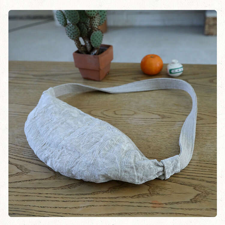 DHessentials Bohemian Cotton Crossbody Bag - Minimalist Handmade Shoulder Purse for Women, Lightweight Casual Waist Pack (100g)