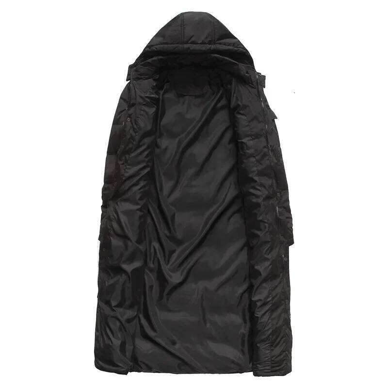 Hooded Extra Long 90% Duck Overcoat Men Casual Black Outwear Jackets Male Thick Down Coat Fashion Puffer Jacket JK-784