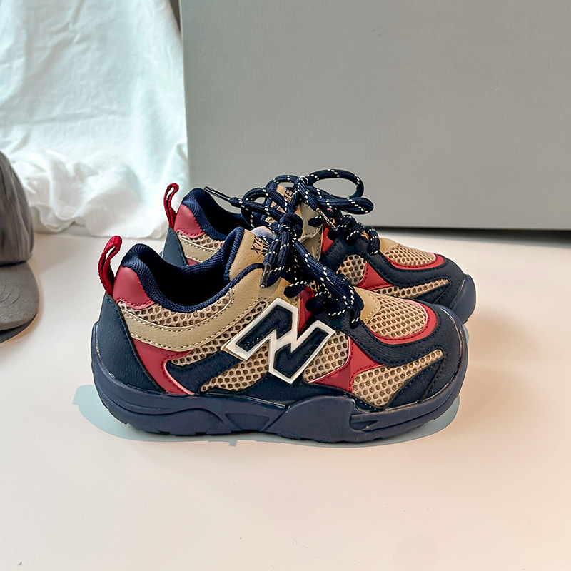 Childrens Sports Spring And Autumn Styles Girls Skate Casual Boys Breathable Double Mesh Military Training Shoes XJ260303