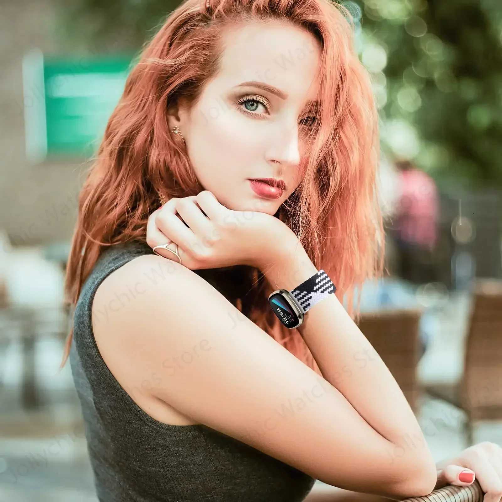 Braided Solo Loop Strap for Fitbit Versa 3 4 Band Adjustable Nylon Sport Watchband Bracelet for Fitbit Sense 2 Bands Watchband W250811