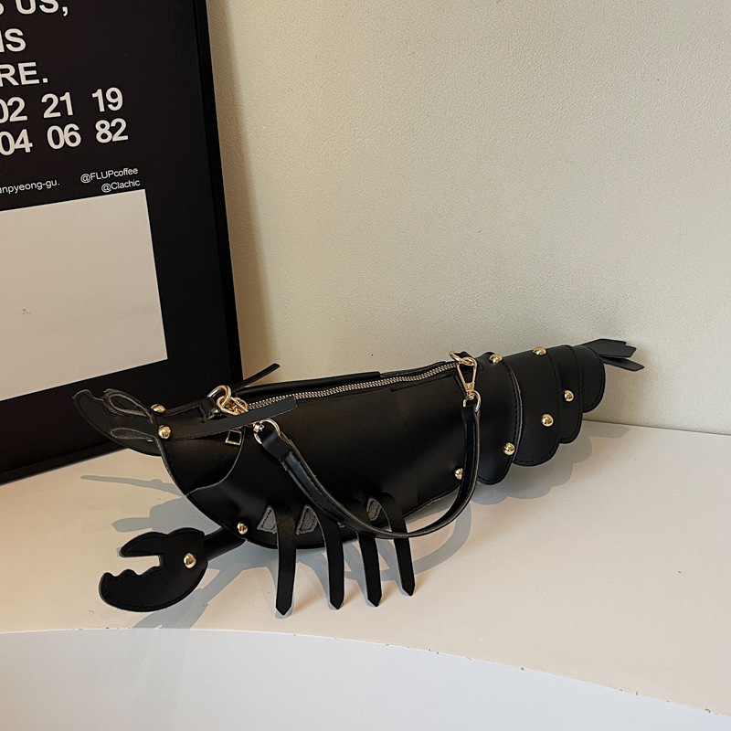 New Style Crawfish Creative Cute Fashion Single Shoulder Personality Trend Niche Large Capacity Handheld Crossbody Bag for Women ddmymoon