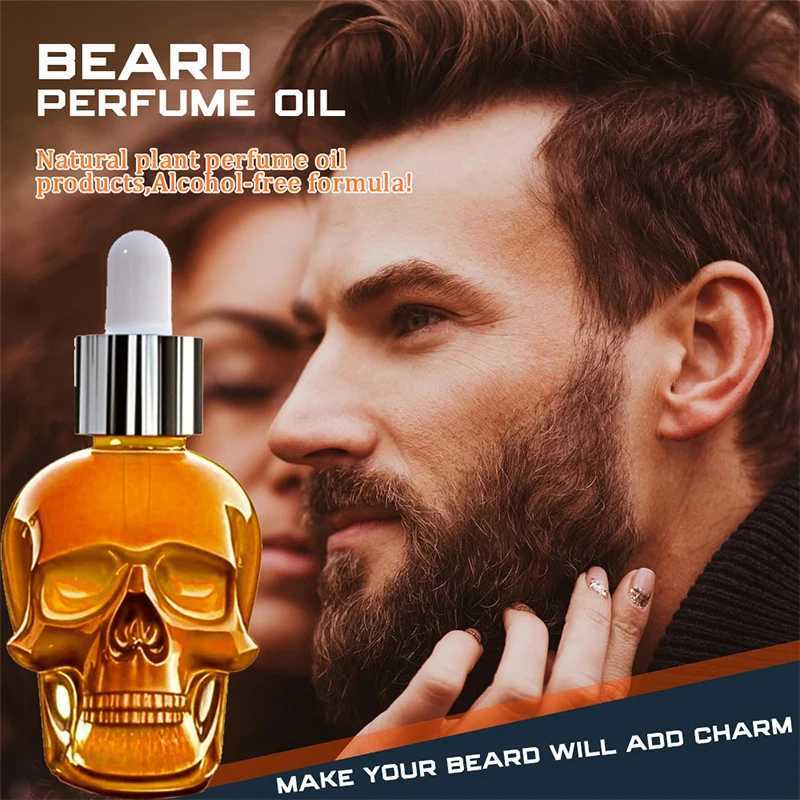 Mens Beard Care Perfume Fragrance of Pink Crystal Skull Charm Ocean Cologne Perfume Non-irritating Perfume Essential OilXJ250811