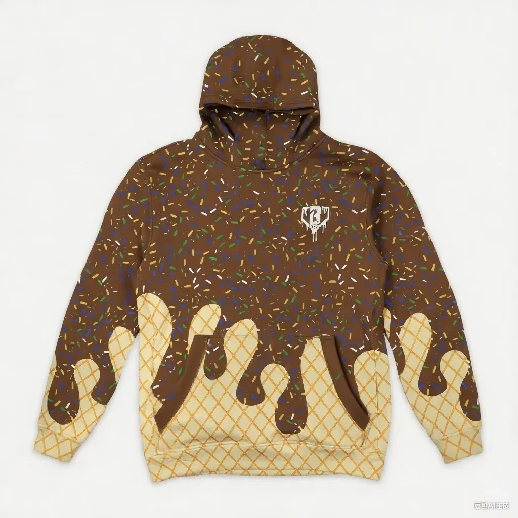 Autumn Winter Mens Sweatshirt BASEBALL LIFESTYLE 101 Ice Cream Series 3D Print Outdoor Comfortable Sports Hoodies 250811