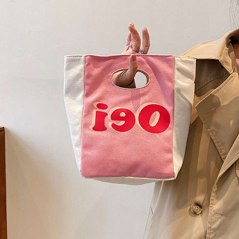 Designer Bags Women's Fashion Contrast Color Letter Printing Handbag New Korean Version Casual Casual Canvas Bag