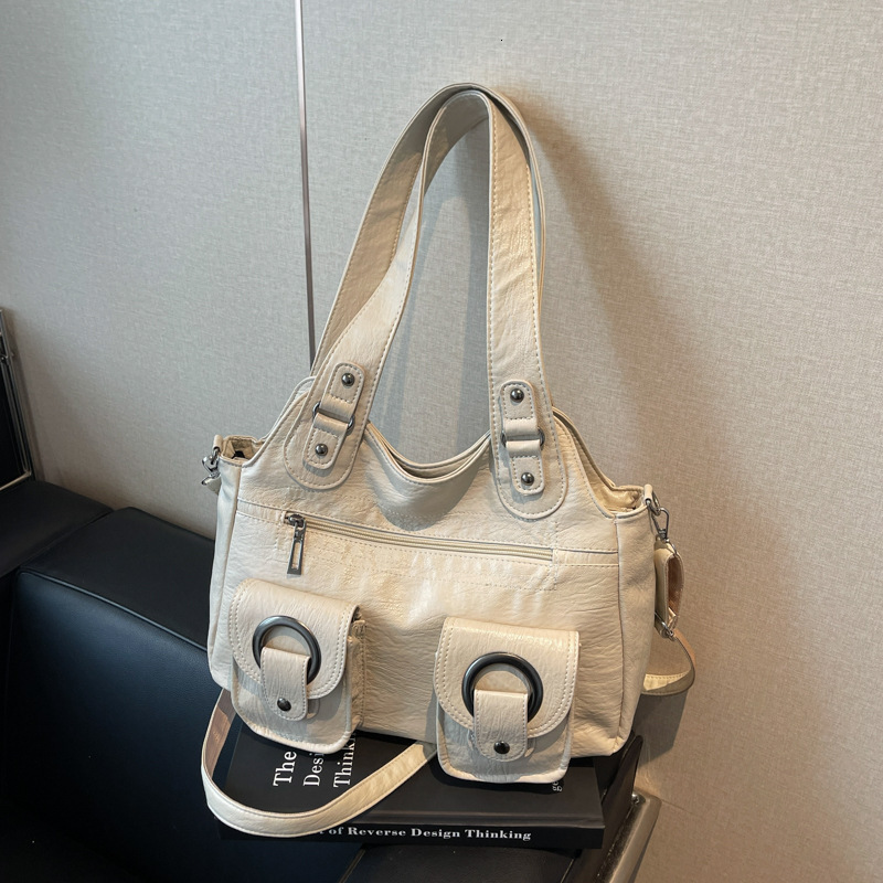 Fashion Single Shoulder New PU Women's Commuting Large Capacity Tote Crossbody Bag ddmymoon