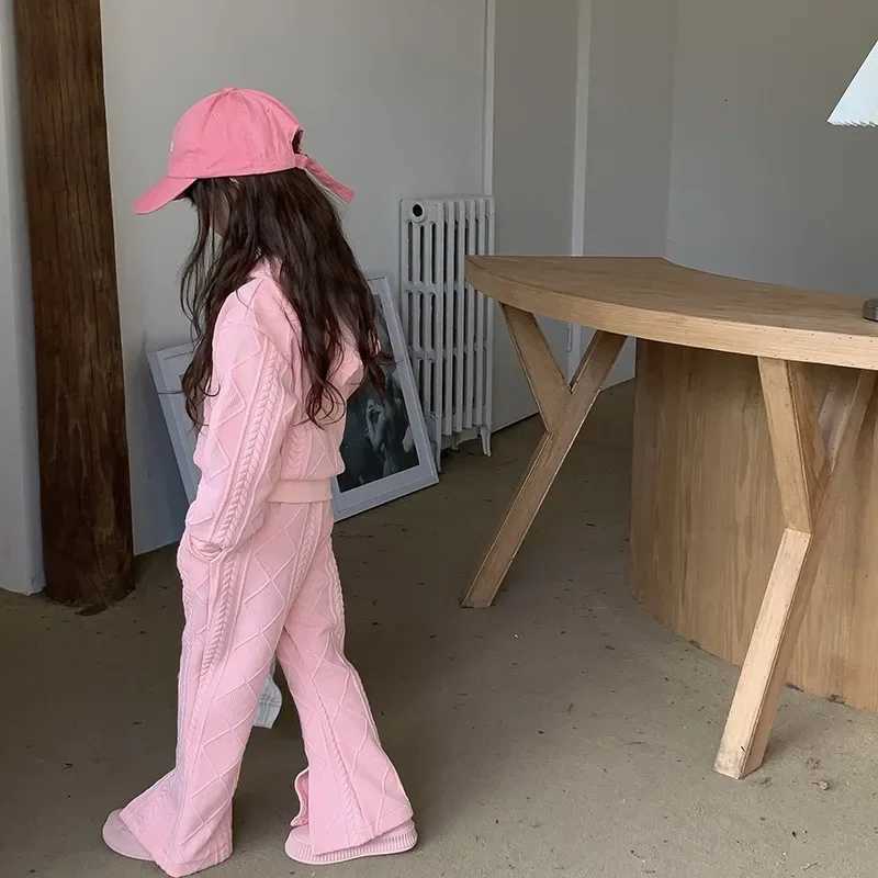 Childrens Clothing Sets Long Sleeved Hooded Top + Flared Pants 2pcs Girl Clothes Kids Boutique Clothes 2 To 8 Years Z250811