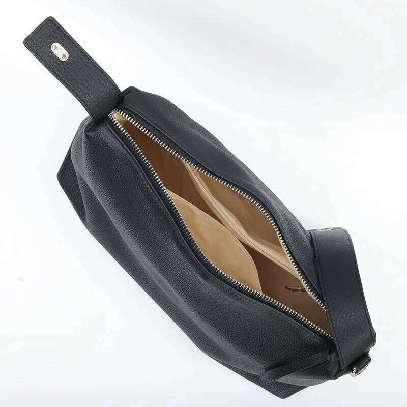 2025 New Simple Yellow Green Color Soft Tote 100% Natural Cow Leather Women Handbag Good Shape Female Shoulder Bag