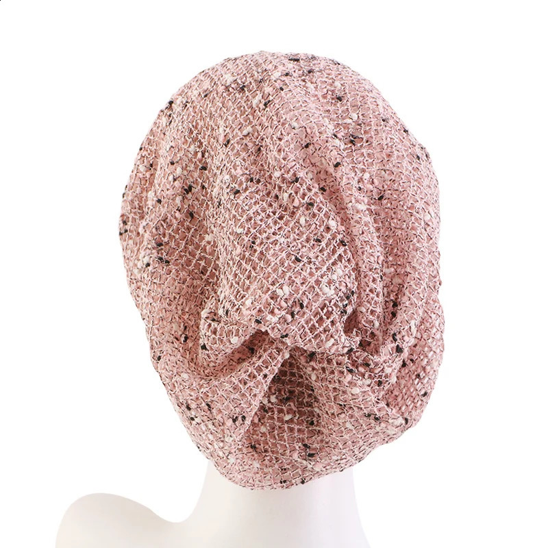 Women Double Used Beanies Caps Cotton mesh Summer Cap Thin Skullies Casual Bonnet Outdoor Hats Scarf Cap Girls Gorros 250805