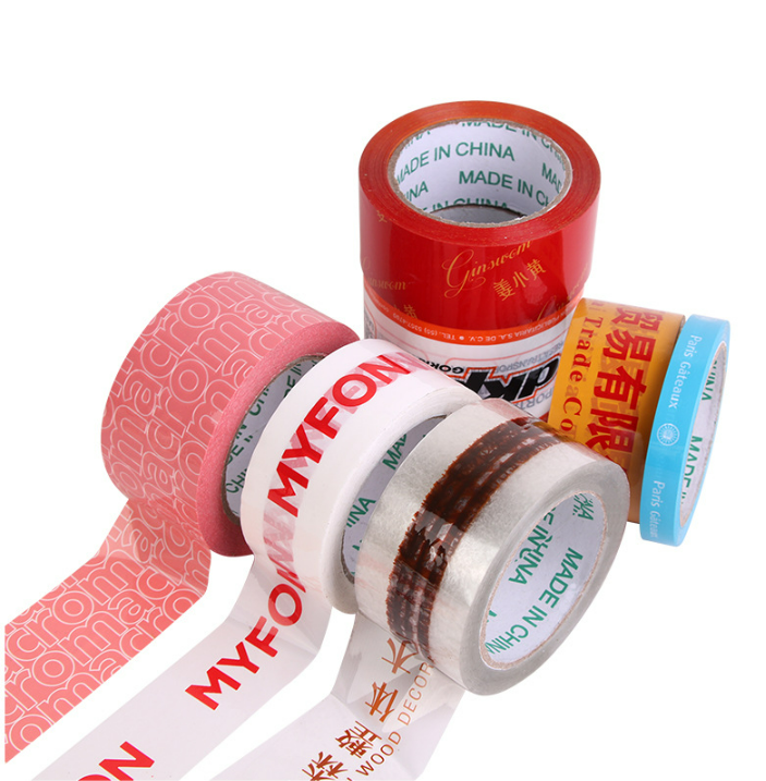 wholesale Customized printed transparent tape with personalized advertising slogan used for carton sealing and packaging protection
