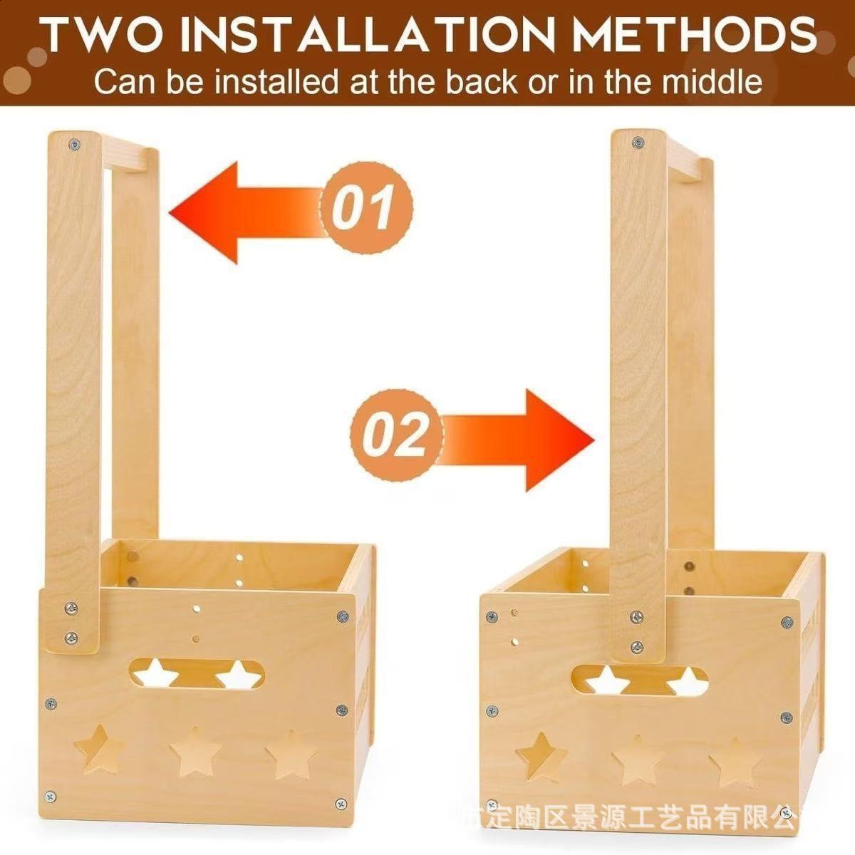 Wooden Storage Box Clothing Gift Box with Storage Rack Can be used for storing bags 250811