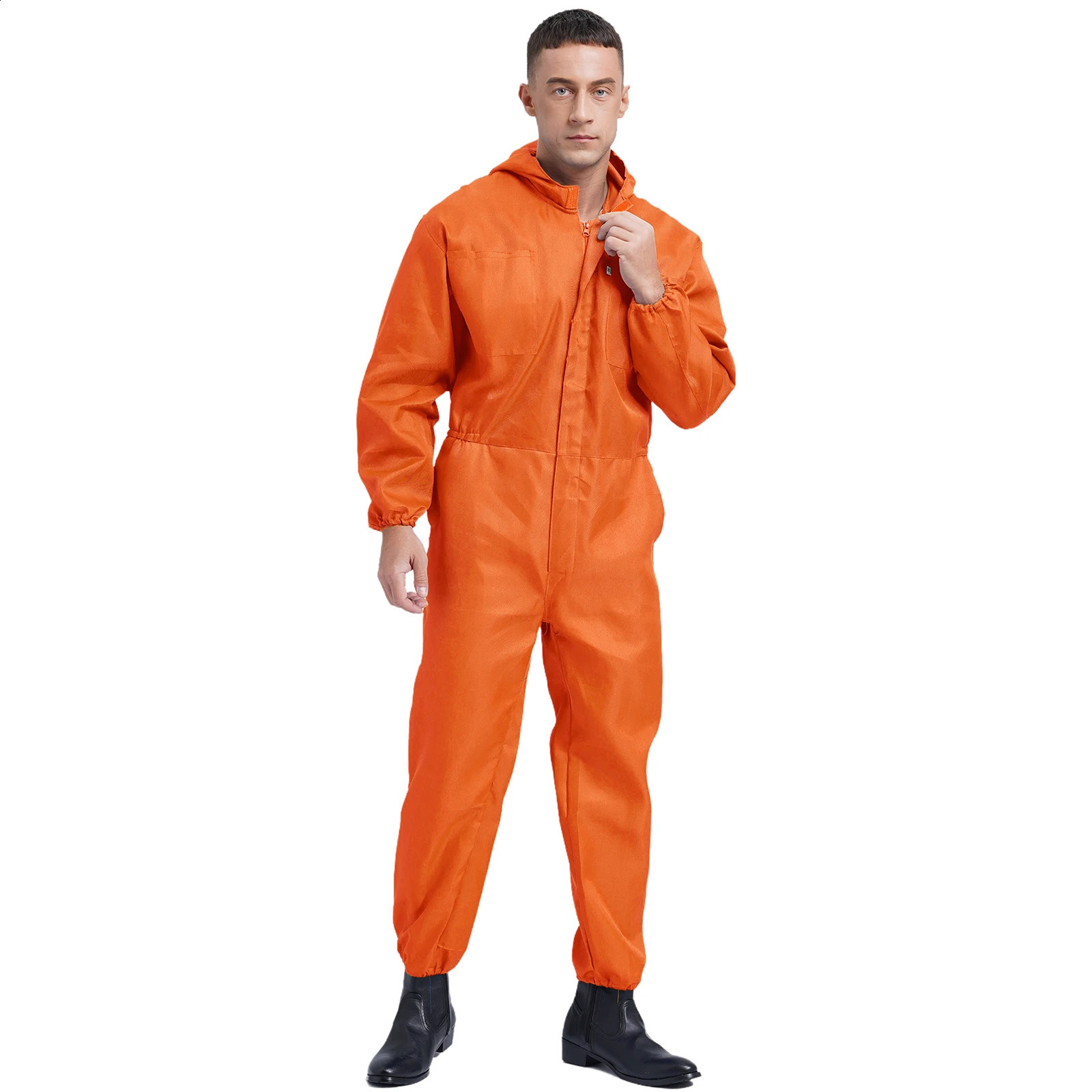 Coveralls for Men Big Pockets Overalls Jumpsuit Dungarees Workshop Worker Dustproof Hooded Coverall Unisex Mechanic Uniform 250729