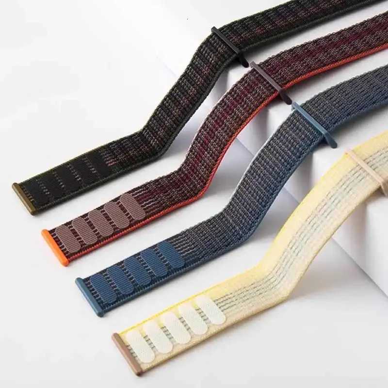 Nylon Loop Strap for Apple Watch Band 10 46mm 49mm 44mm 40mm 45mm 41mm Sport Pride Bracelet iWatch Bands Series 9 8 SE 7 6 5 4 3 W250811