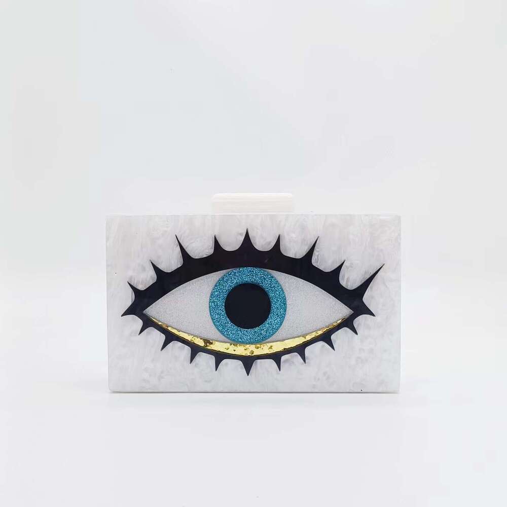 2022 New Acrylic Eye Style Evening Clutch Chain Crossbody Bag