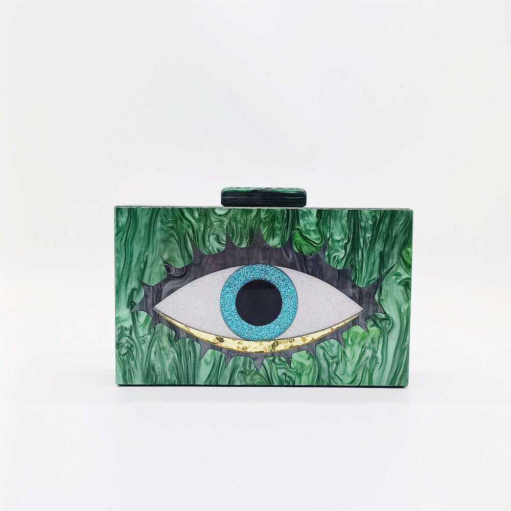 2022 New Acrylic Eye Style Evening Clutch Chain Crossbody Bag